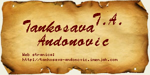 Tankosava Andonović vizit kartica